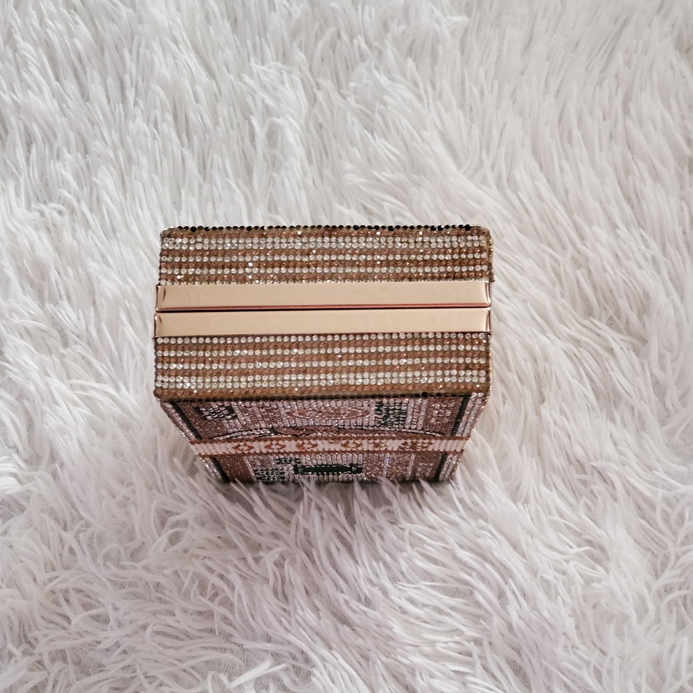 Rhinestone-embellished Money Bill Clutch - Picture 7 of 9